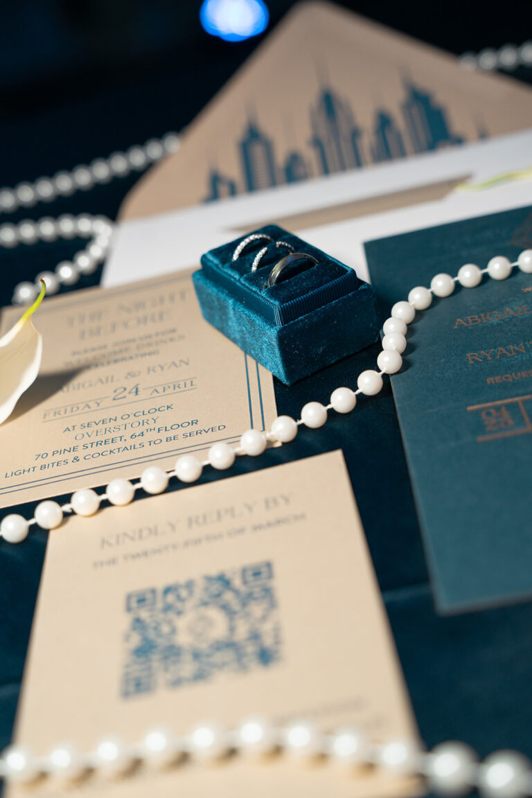 Wedding detail shots in editorial style